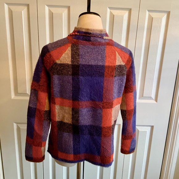 Ann Taylor Plaid Mock Neck Sweater - Picture 4 of 6